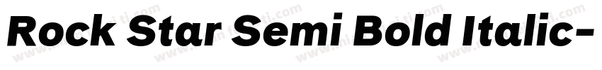 Rock Star Semi Bold Italic字体转换
